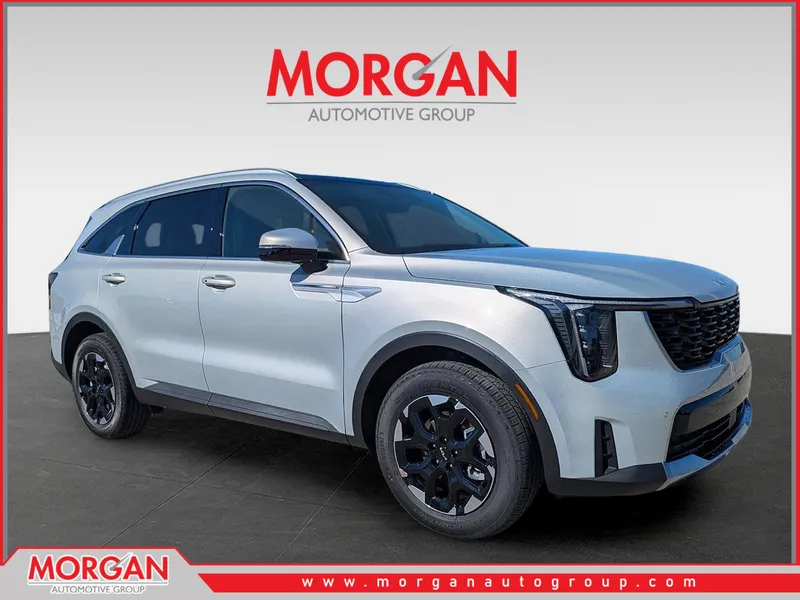 2026 Kia Sorento S in Ivory Silver — front three-quarter view
