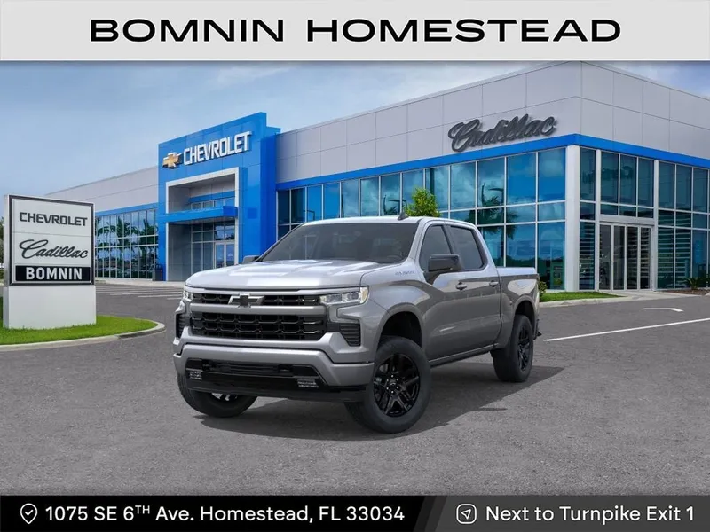 2026 Chevrolet Silverado 1500 RST in Sterling Gray Metallic — front three-quarter view