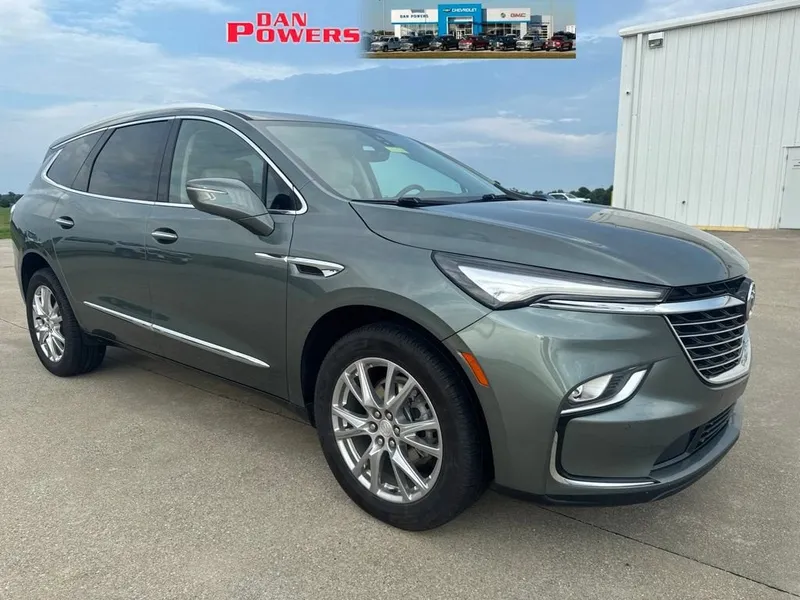2022 Buick Enclave Premium in Sage Metallic — front three-quarter view