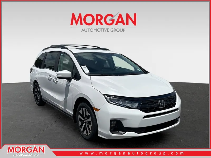 2026 Honda Odyssey EX-L in Platinum White Pearl — front three-quarter view