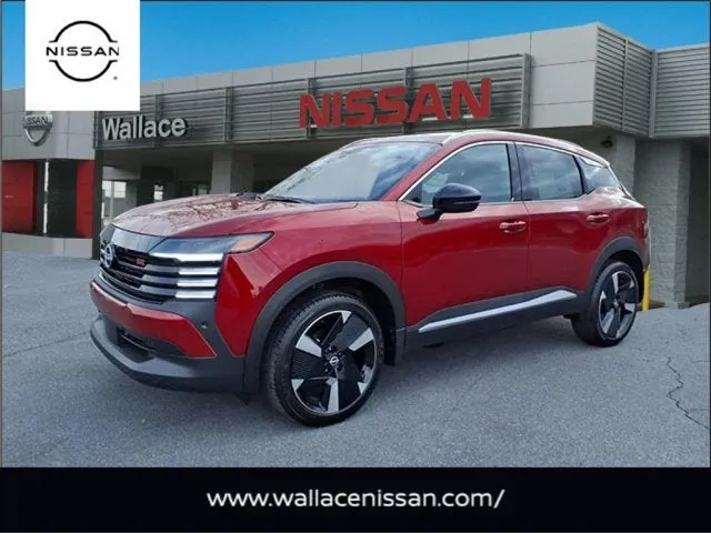 2026 Nissan Kicks SR in Scarlet Ember — front three-quarter view