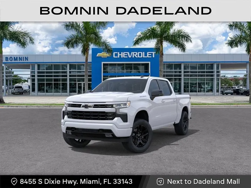 2026 Chevrolet Silverado 1500 RST in Summit White — front three-quarter view