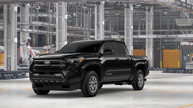 2026 Toyota Tacoma SR5 in Black — front three-quarter view