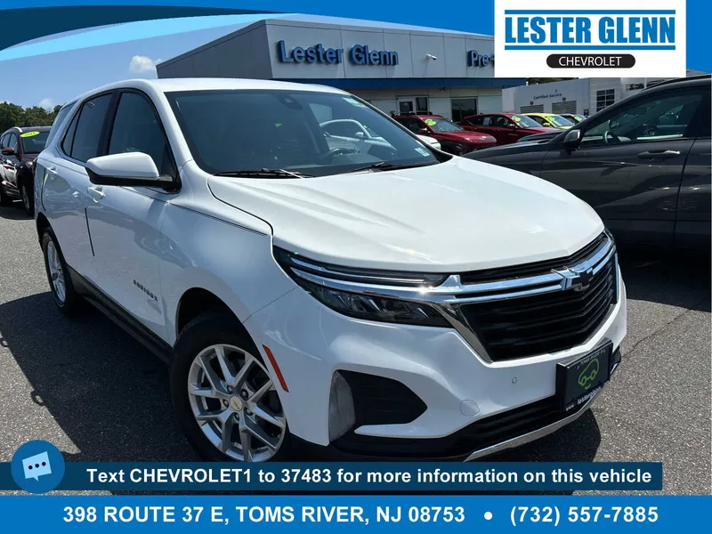 2024 Chevrolet Equinox LT in Summit White — front three-quarter view