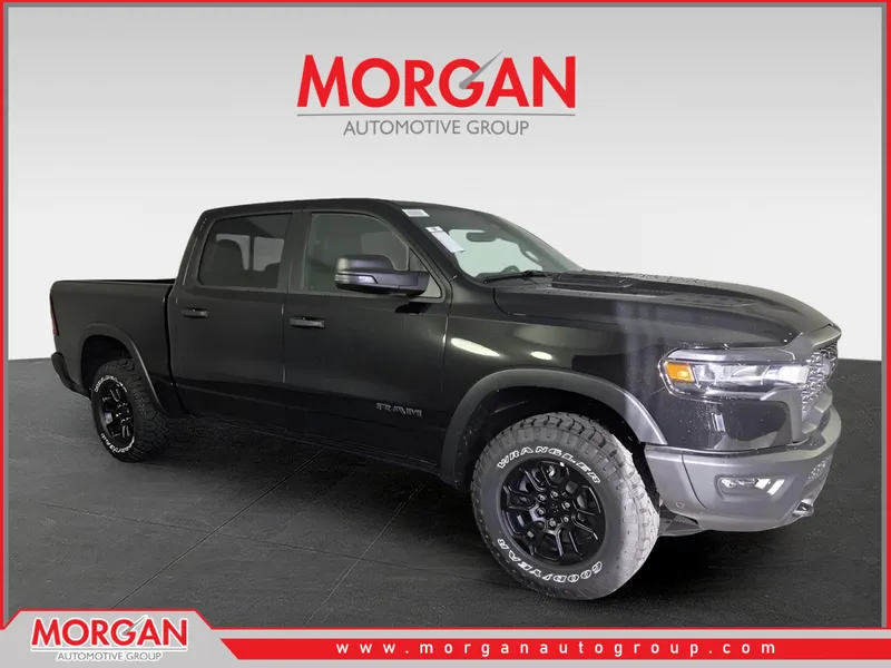 2026 Ram 1500 Rebel in Black — front three-quarter view