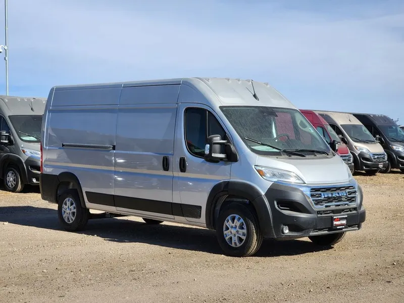 2026 RAM Promaster RAM PROMASTER 2500 SLT CARGO VAN HIGH ROOF 159' WB in Bright Silver Metallic Clear-Coat Exterior Paint — front...