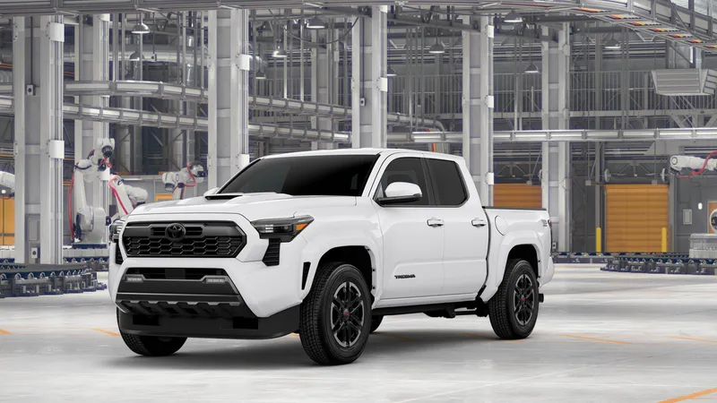 2026 Toyota Tacoma TRD Sport in Ice Cap — front three-quarter view