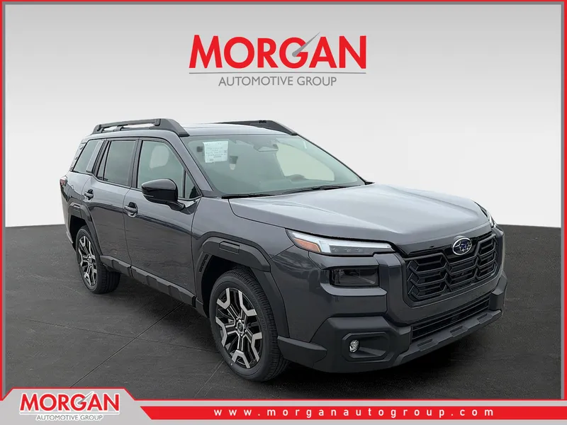 2026 Subaru Outback Touring XT in Magnetite Gray Metallic — front three-quarter view