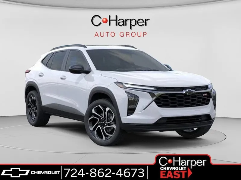 2026 Chevrolet Trax 2RS in Summit White — front three-quarter view