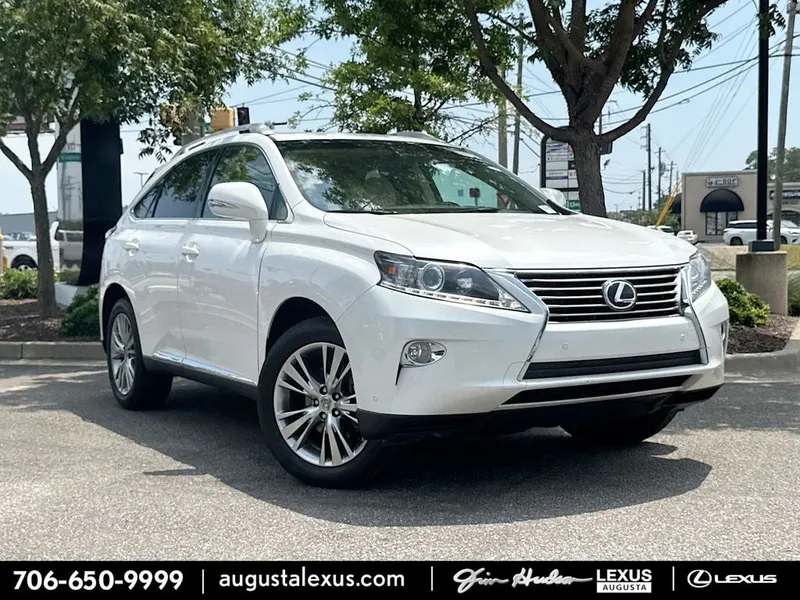 2014 Lexus RX 350 BACKED BY HUDSON in Starfire Pearl — front three-quarter view