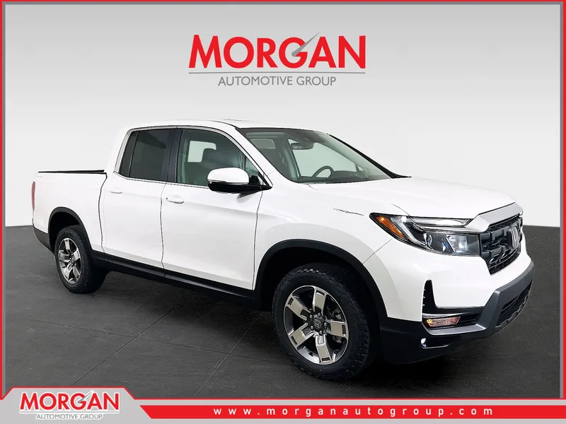 2026 Honda Ridgeline RTL in White — front three-quarter view