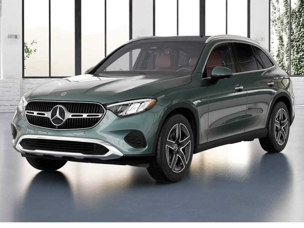 2026 Mercedes-Benz GLC 300 in Verde Silver Metallic — front three-quarter view