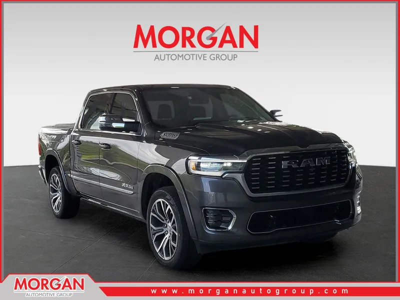 2026 Ram 1500 Tungsten in Granite Crystal Metallic Clearcoat — front three-quarter view