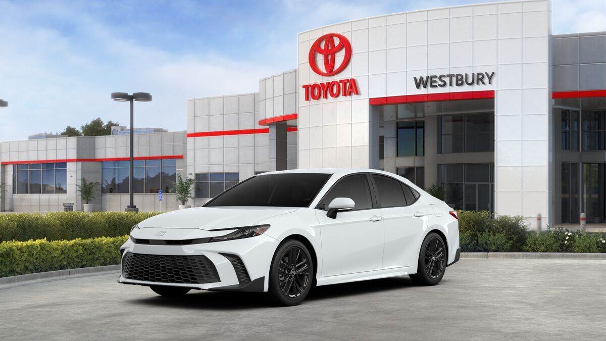 2026 Toyota Camry SE in Ice Cap — front three-quarter view