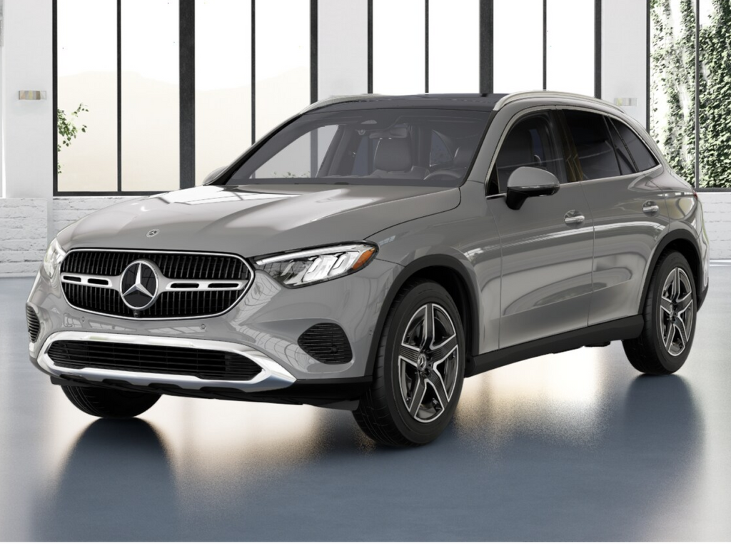 2026 Mercedes-Benz GLC 300 in MANUFAKTUR Alpine Grey — front three-quarter view