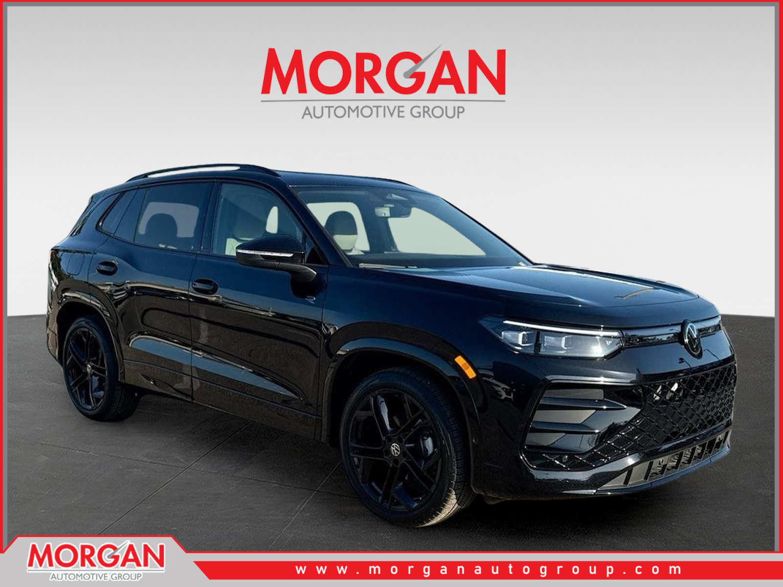 2026 Volkswagen Tiguan SE R-Line Black in Black — front three-quarter view
