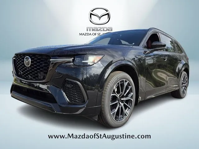 2026 Mazda CX-70 3.3 Turbo S Premium in Black — front three-quarter view
