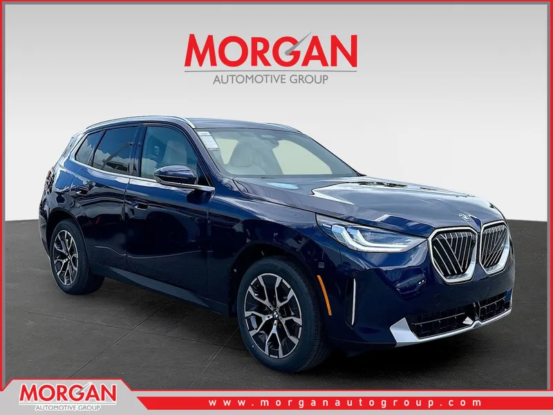 2026 BMW X3 30 xDrive in Tanzanite Blue II Metallic — front three-quarter view