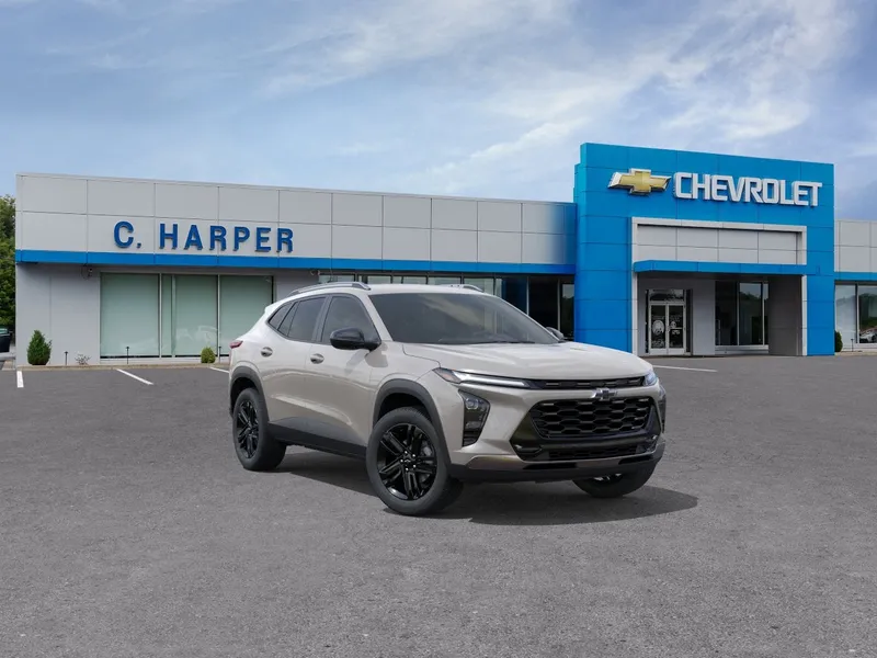 2026 Chevrolet Trax ACTIV in White Sands — front three-quarter view