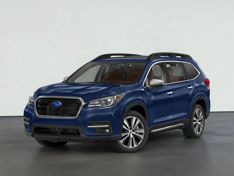 2020 Subaru ASCENT TOURING in Abyss Blue Pearl — front three-quarter view