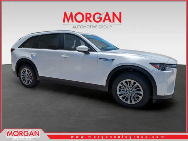 2026 Mazda CX-90 Select in Rhodium White Premium — front three-quarter view