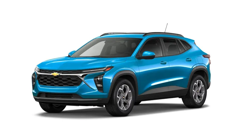 2026 Chevrolet Trax LT in Marina Blue Metallic — front three-quarter view