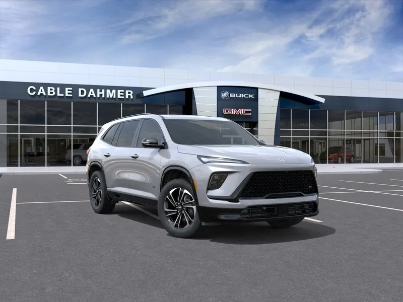 2026 Buick Enclave Sport Touring in Moonstone Gray Metallic — front three-quarter view