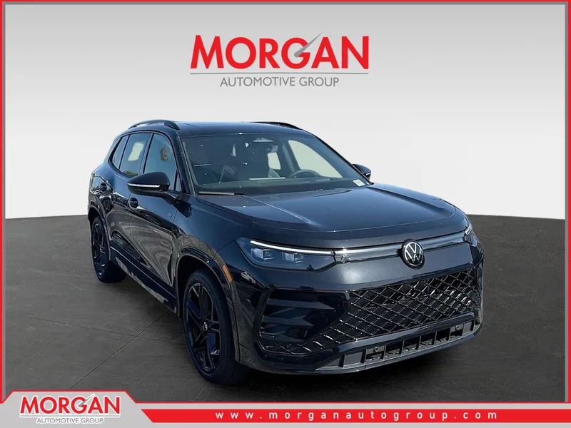 2026 Volkswagen Tiguan SE R-Line Black in Black — front three-quarter view