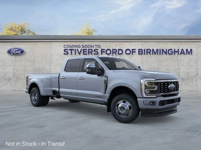 2026 Ford F-350SD Platinum in Gray — front three-quarter view