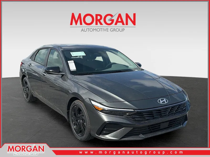 2026 Hyundai ELANTRA SEL Sport Premium in Amazon Gray — front three-quarter view