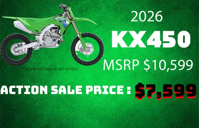 2026 Kawasaki KX™450 — front three-quarter view