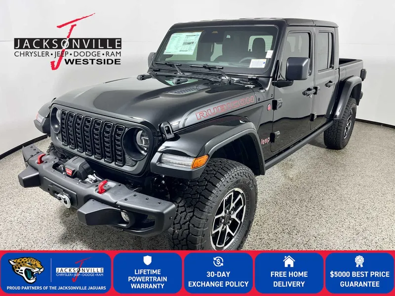 2026 Jeep Gladiator Shadow Ops in Black Clearcoat — front three-quarter view