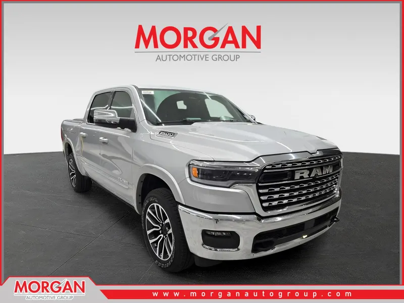 2026 Ram 1500 Limited in Silver Zynith — front three-quarter view