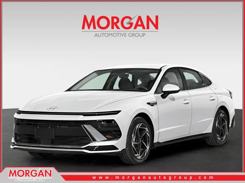 2026 Hyundai SONATA SEL Sport in Serenity White — front three-quarter view