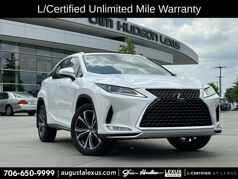 2022 Lexus RX 350 L/CERTIFIED in Eminent White Pearl — front three-quarter view