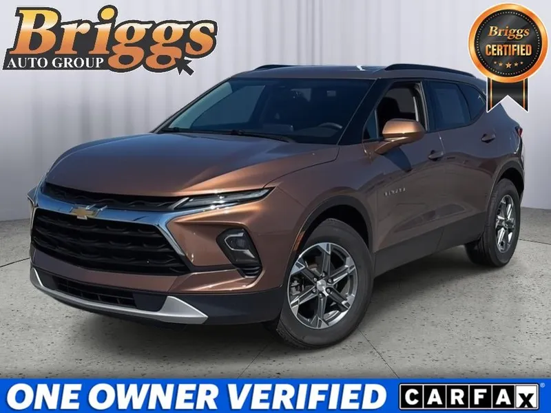 2024 Chevrolet Blazer LT in Copper Bronze Metallic — front three-quarter view