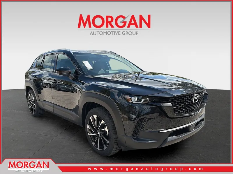 2026 Mazda CX-50 Hybrid Premium Plus in Black — front three-quarter view