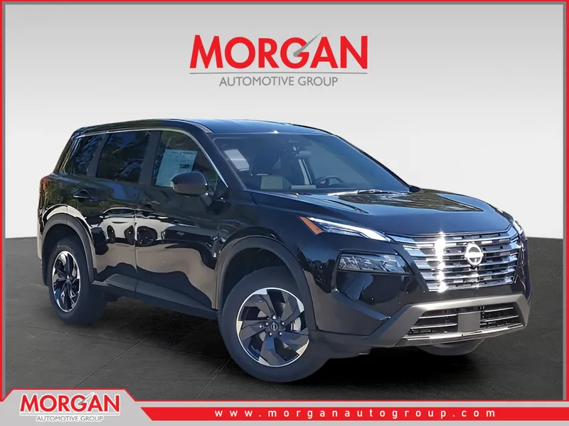2026 Nissan Rogue SV in Black — front three-quarter view