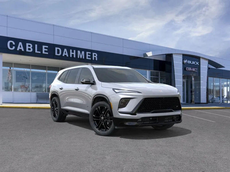 2026 Buick Enclave Sport Touring in Moonstone Gray Metallic — front three-quarter view