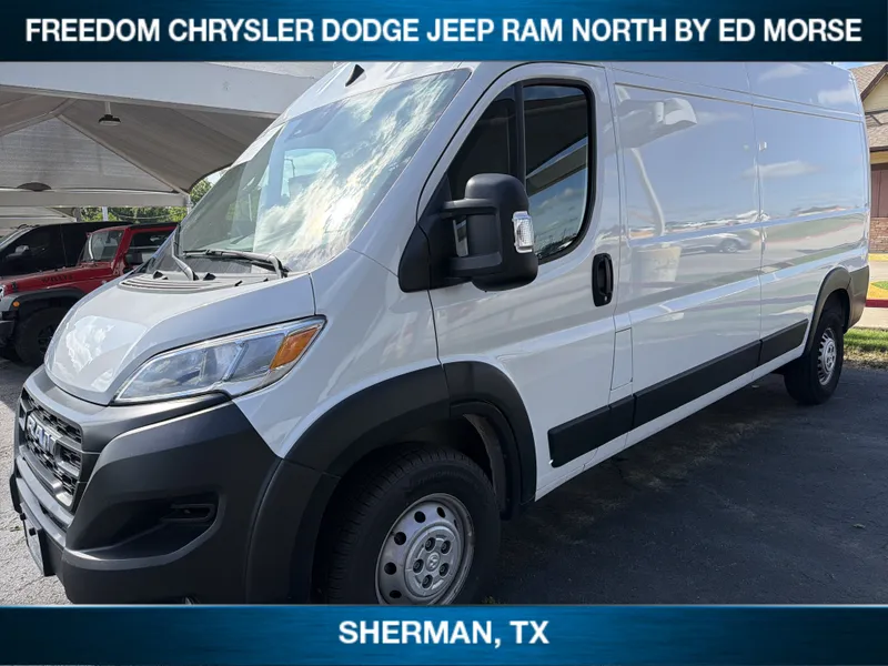 2025 RAM ProMaster Cargo Van Tradesman in Bright White Clearcoat — front three-quarter view