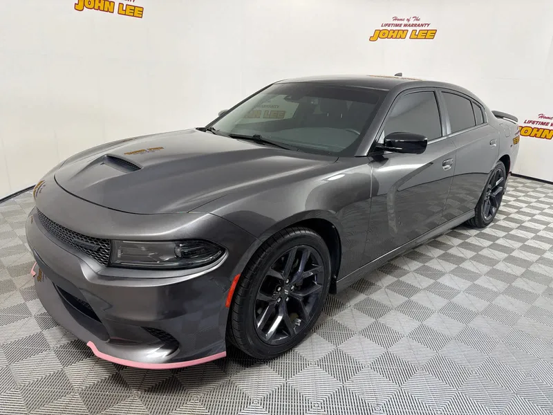 2023 Dodge Charger GT in Granite Pearlcoat — front three-quarter view