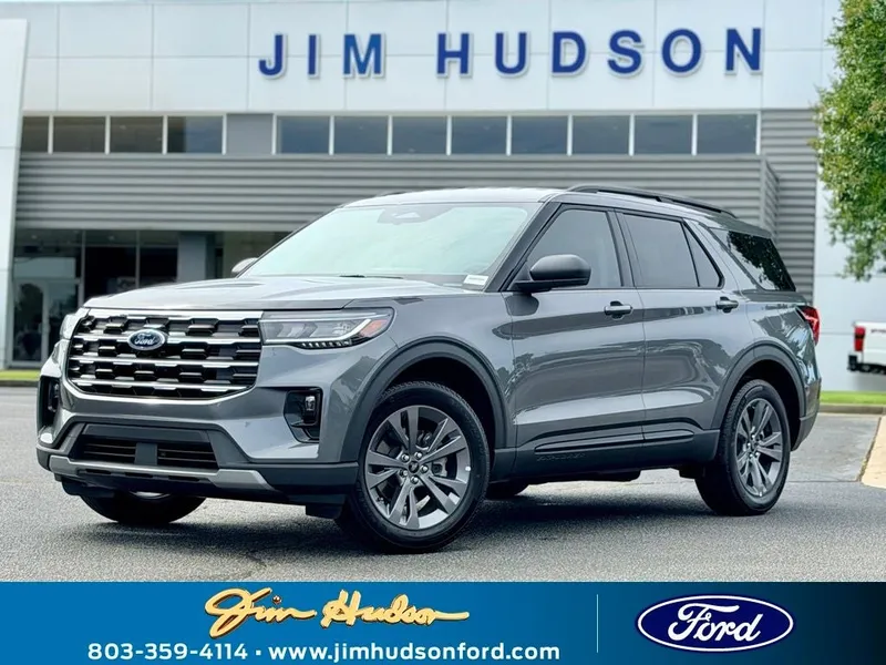 2026 Ford Explorer Active in Gray Metallic — front three-quarter view