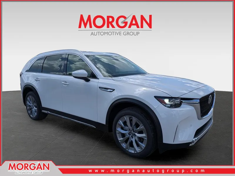 2026 Mazda CX-90 Premium Plus in Rhodium White Premium — front three-quarter view