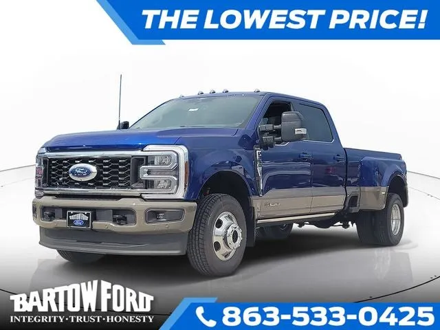 2026 Ford F-350SD King Ranch DRW in Brown — front three-quarter view