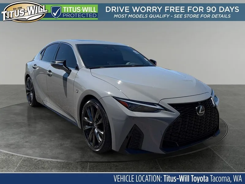 2024 Lexus IS 350 F SPORT in Titanium Carbide Gray — front three-quarter view