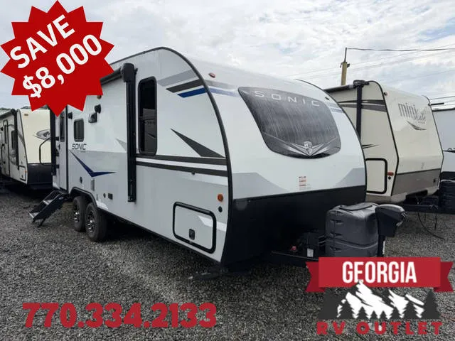 2022 Venture RV Sonic SN211VRB — front three-quarter view