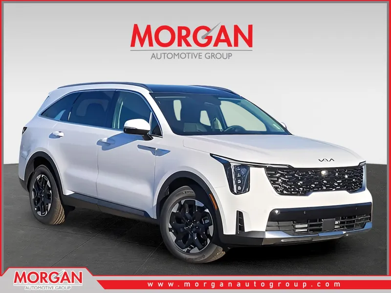 2026 Kia Sorento S in White — front three-quarter view
