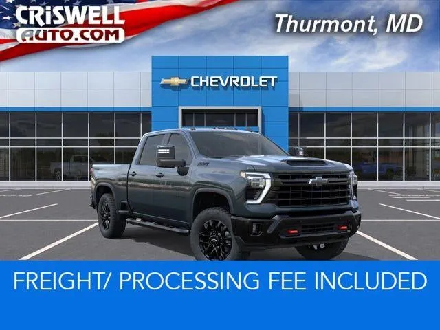 2026 Chevrolet Silverado 2500 HD LT in Cypress Gray — front three-quarter view