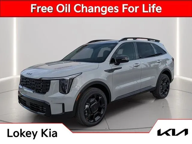 2026 Kia Sorento X-Line EX in Wolf Gray — front three-quarter view