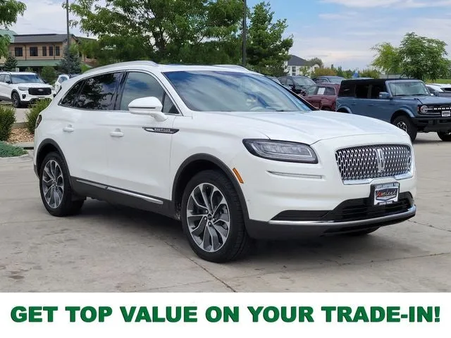 2023 Lincoln Nautilus Reserve in Pristine White Metallic Tri-Coat — front three-quarter view